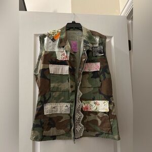 Up Cycled Camouflage Patchwork Vest
